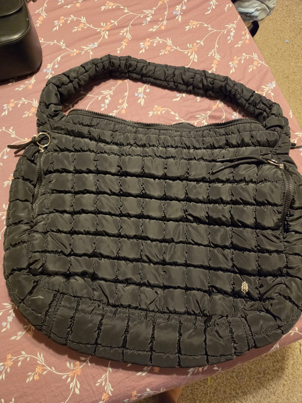 Free People Quilted Black Shoulder Bag